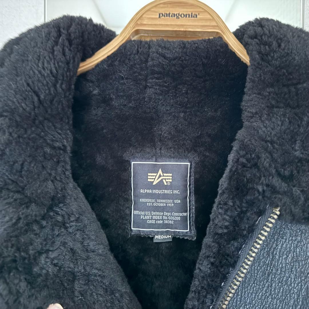 ALPHA INDUSTRIES INC／リアルムートンB-3 ／ブラック未使用