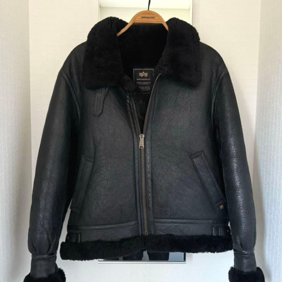 ALPHA INDUSTRIES INC／リアルムートンB-3 ／ブラック未使用