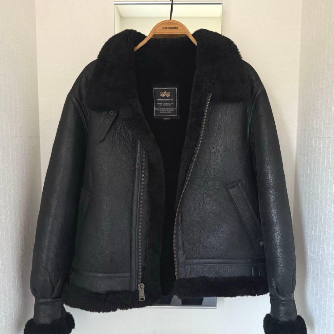 ALPHA INDUSTRIES INC／リアルムートンB-3 ／ブラック未使用