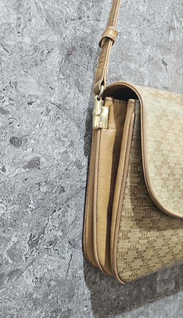 OLD CELINE オールドセリーヌ ショルダーバッグ 本革 レトロ ブラウン