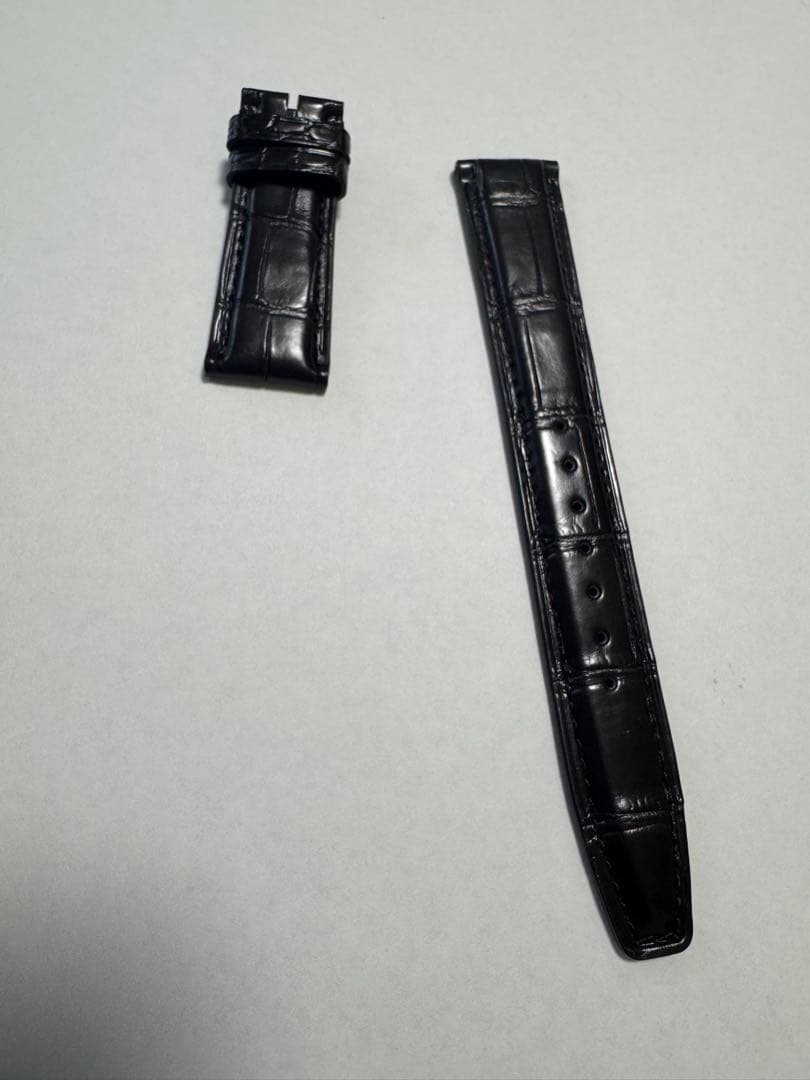 IWC ブラックレザーベルト クロコダイル型押し　E06736 CZBI