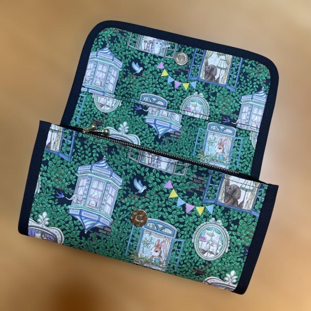 はなはなはち　長財布　やりくり財布　ハンドメイド
