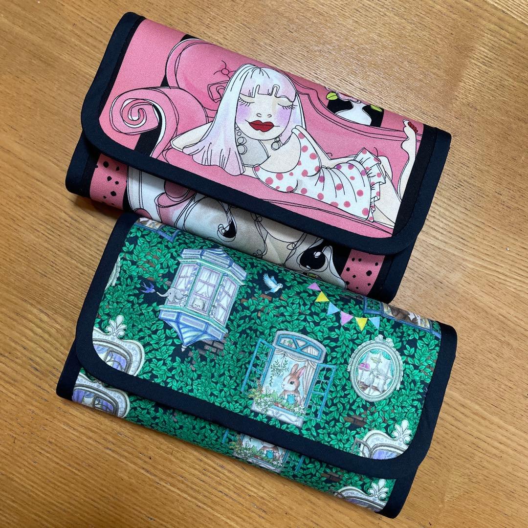 はなはなはち　長財布　やりくり財布　ハンドメイド