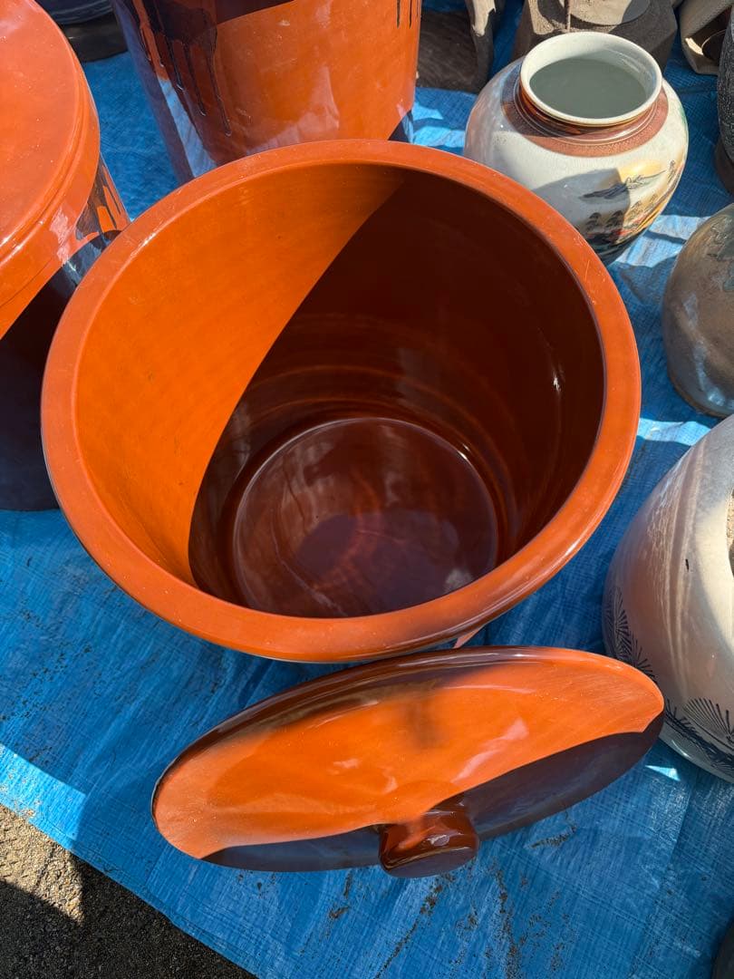 陶器 漬け物容器久松窯 常滑焼 丸甕 蓋付き陶器 梅干し 味噌 漬物まとめ売り可