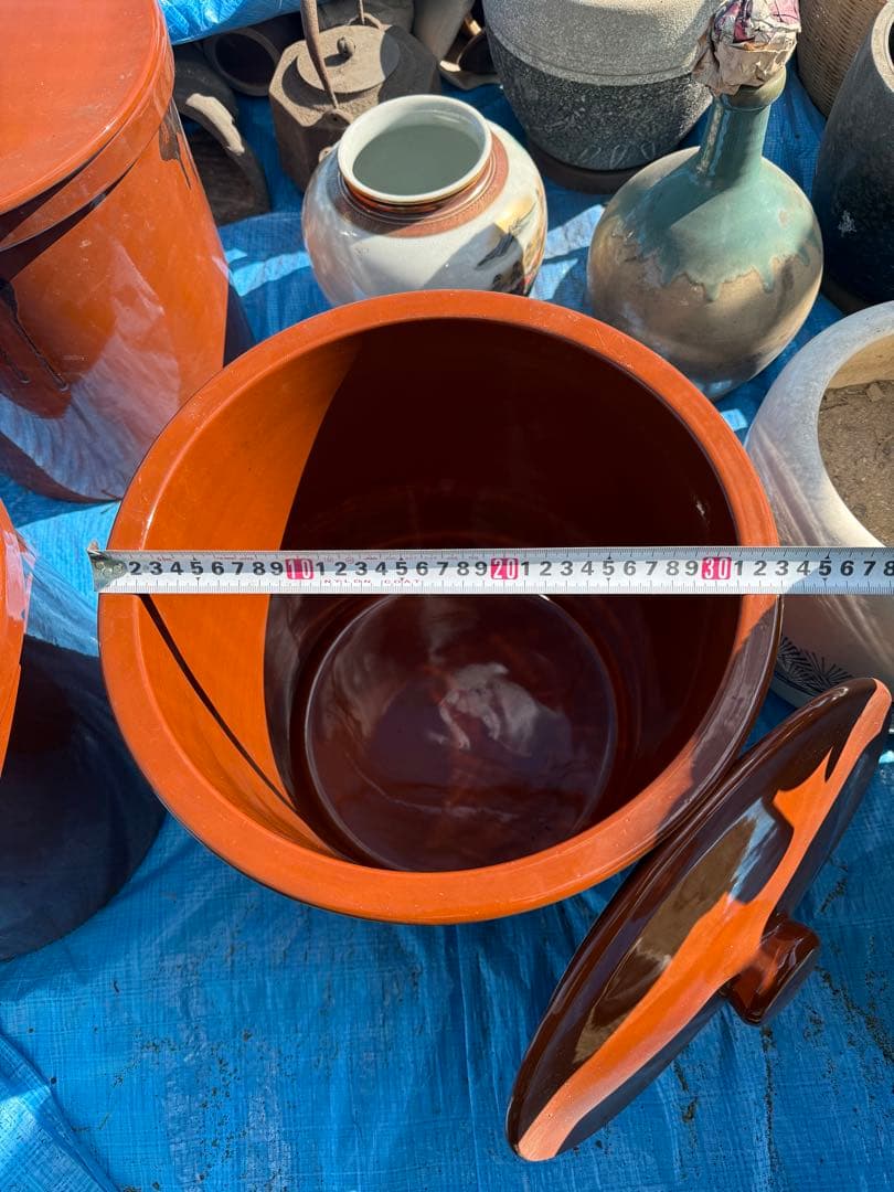 陶器 漬け物容器久松窯 常滑焼 丸甕 蓋付き陶器 梅干し 味噌 漬物まとめ売り可
