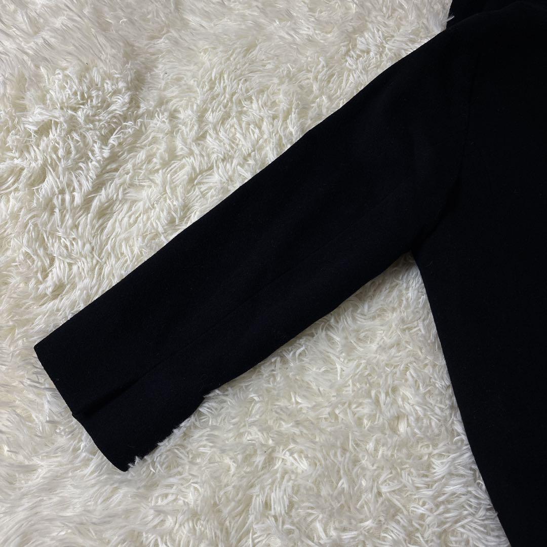 大きいサイズ46✨23区 ウール アンゴラ ビーバーフーデットコート ネイビー