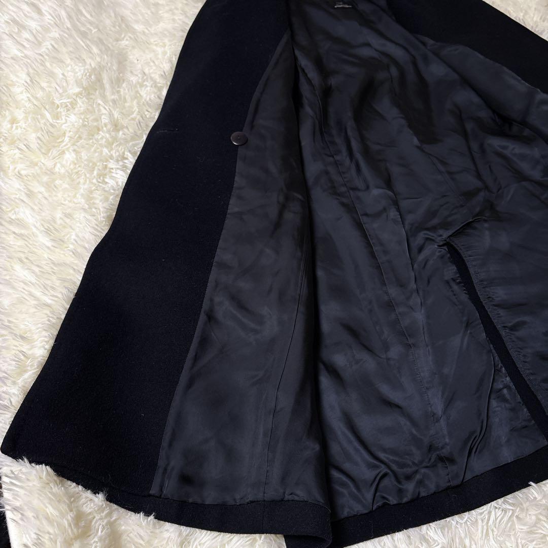 大きいサイズ46✨23区 ウール アンゴラ ビーバーフーデットコート ネイビー