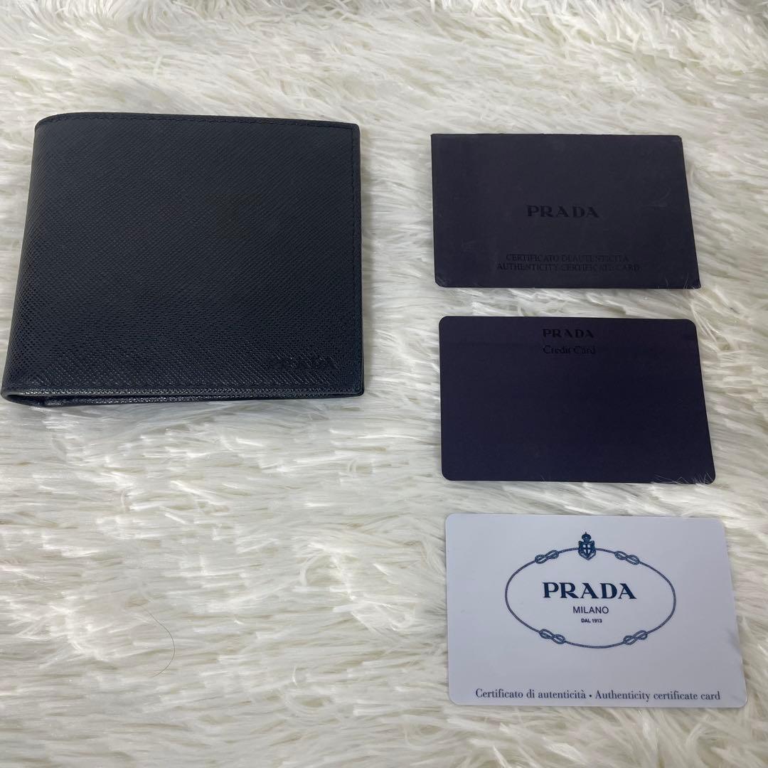 【未使用級】PRADA プラダ コンパクトウォレット 二つ折り財布 2MO738
