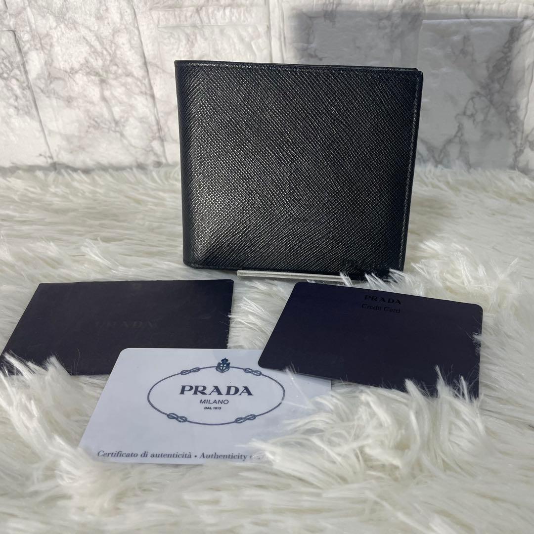 【未使用級】PRADA プラダ コンパクトウォレット 二つ折り財布 2MO738