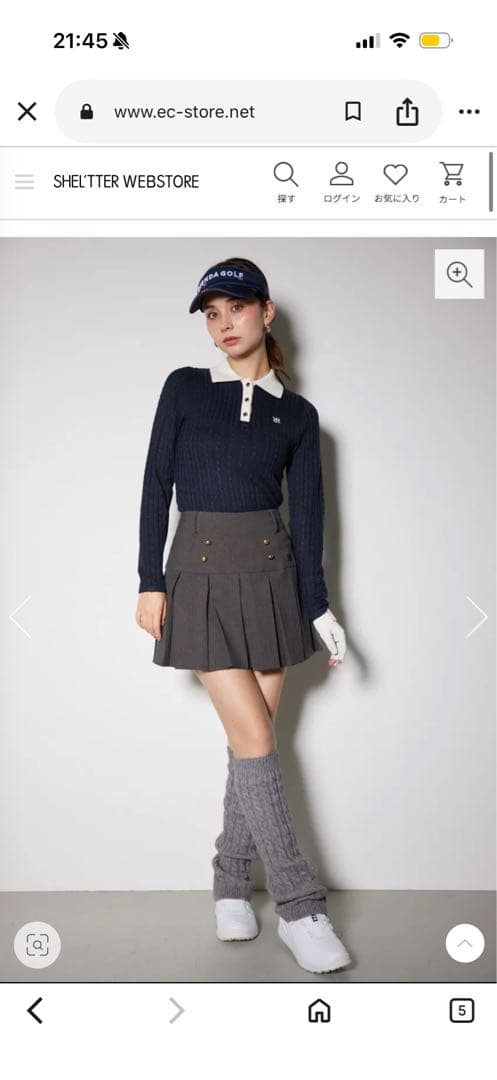 ★新品未使用★RIENDA GOLF コルセットプリーツスカート