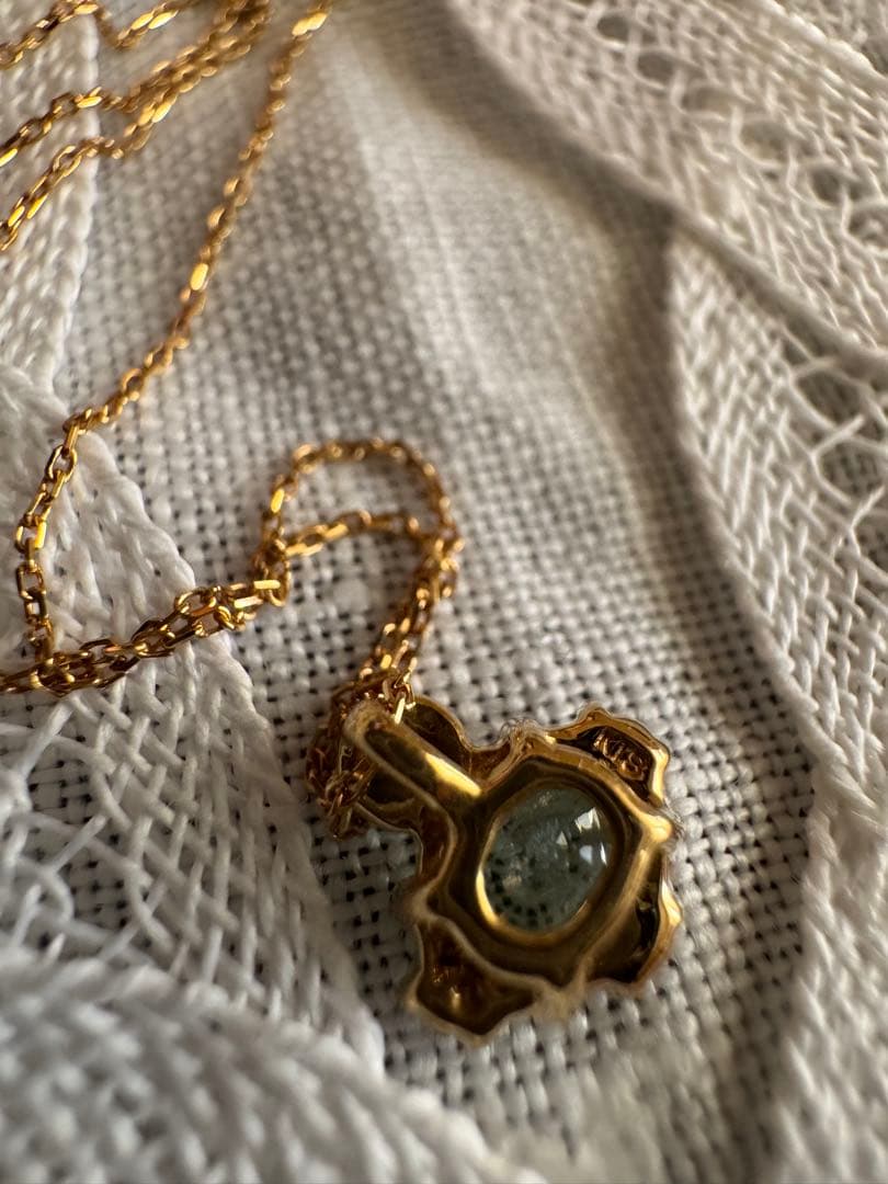 き*ん様 パライバトルマリン ダイヤモンド ベビーパール K18ソ付き ネックレ