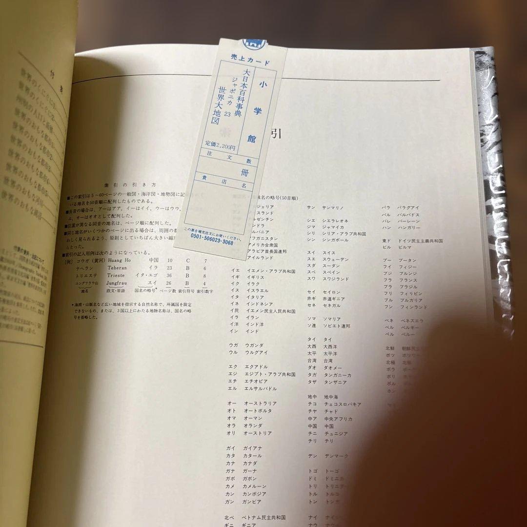 1972年発売　初版　JAPONICA 世界大地図 別巻 未使用品