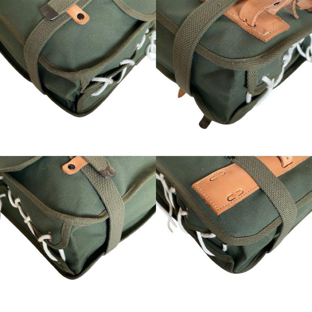 美品　オーストリッチ　サイドバッグ　自転車　2つセット　カーキ