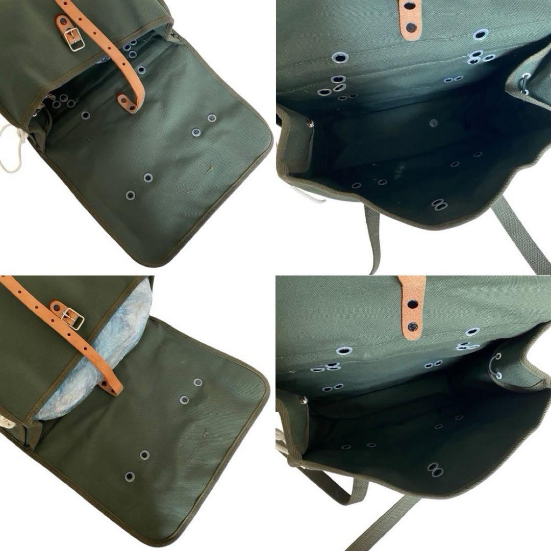 美品　オーストリッチ　サイドバッグ　自転車　2つセット　カーキ