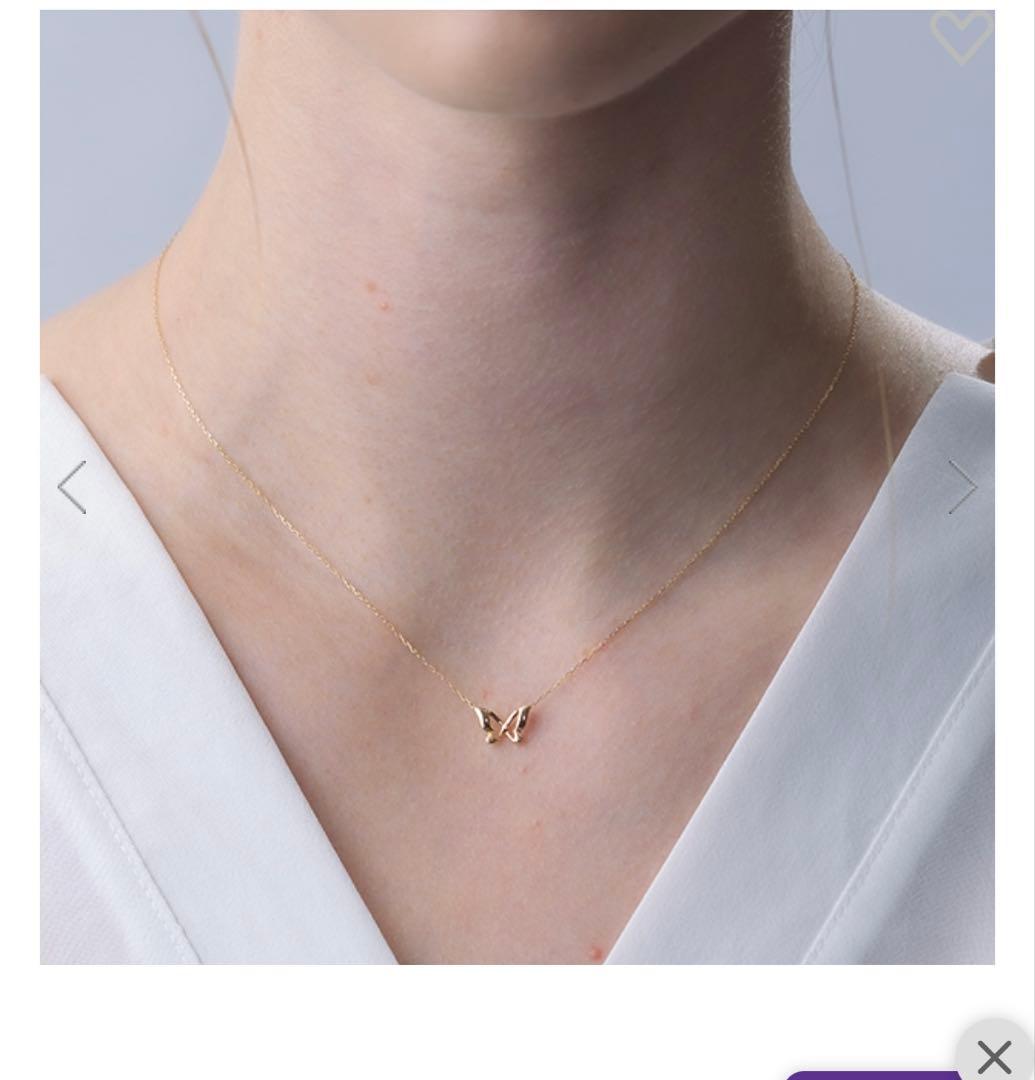 スタージュエリー K10 バタフライネックレス