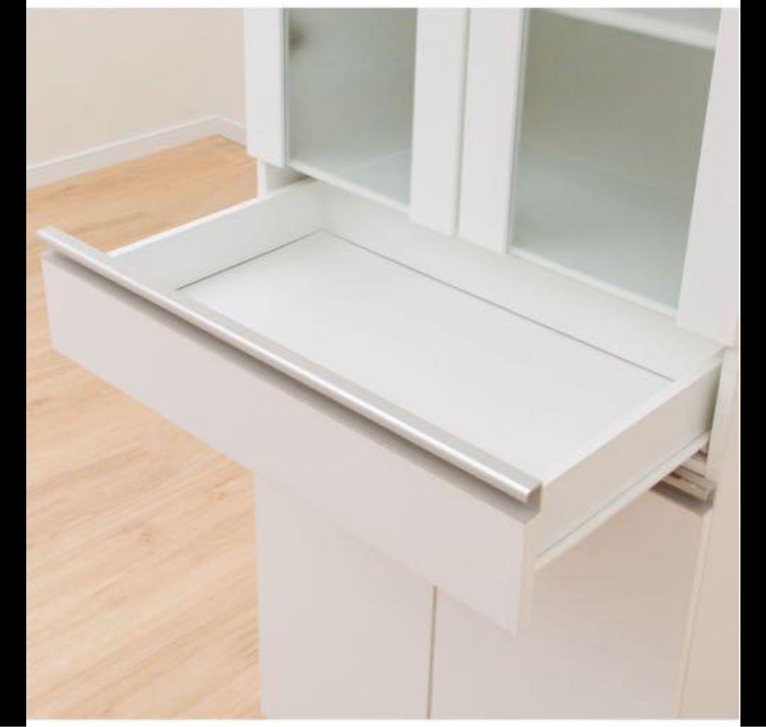 ニトリ ホワイト ガラス扉 食器棚 178cm