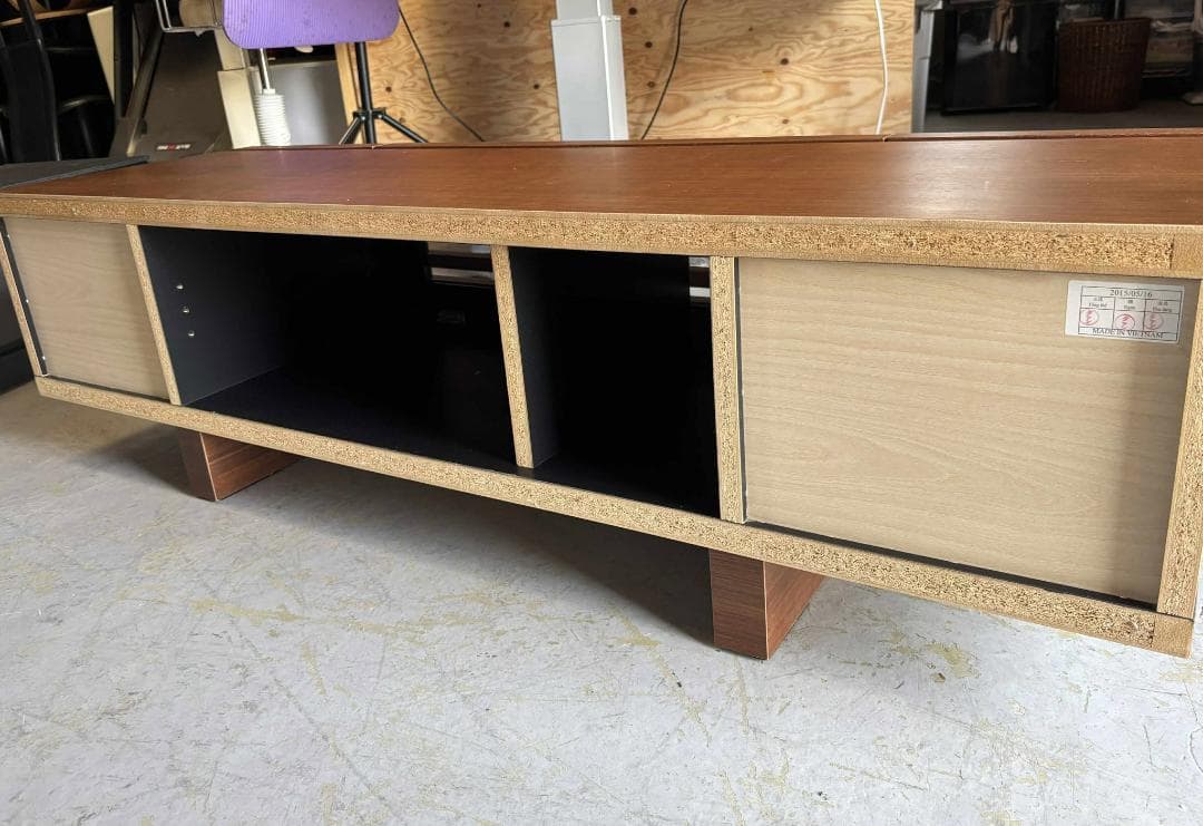 rin.rin.31 高級感 シギヤマ ローボード、テレビ台 ブラウン