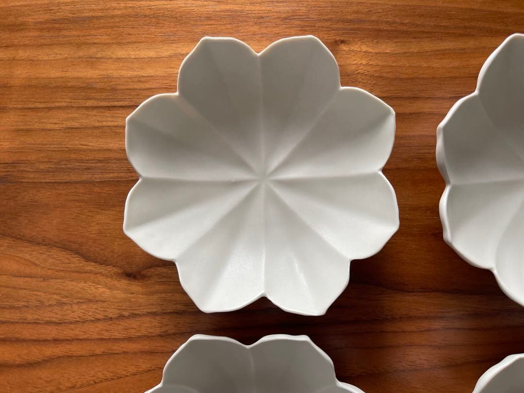 臼杵焼 稜花小鉢 白 White 4枚セット