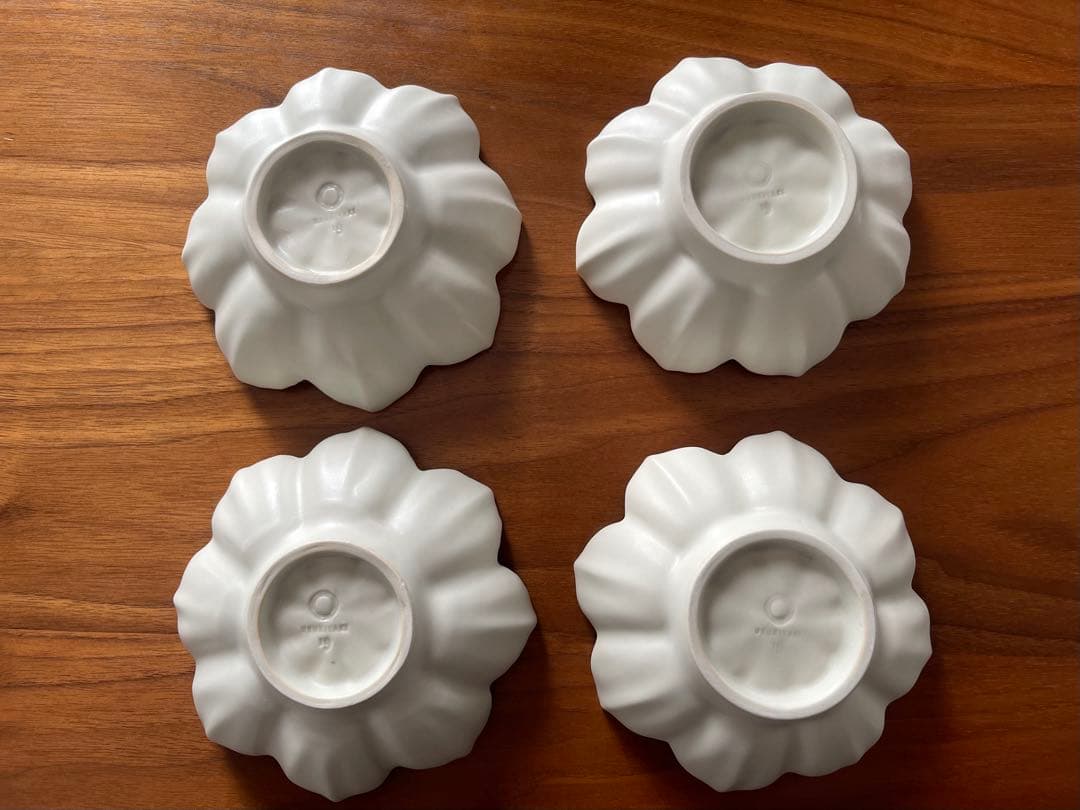 臼杵焼 稜花小鉢 白 White 4枚セット