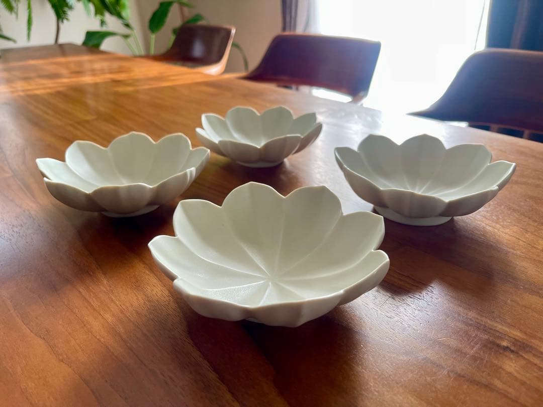 臼杵焼 稜花小鉢 白 White 4枚セット