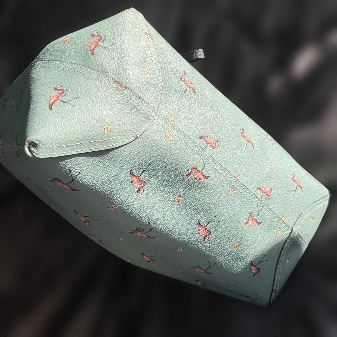 COACH 大容量　コーチ　トートバッグ　ブラック　美品　A4 ポーチ付き