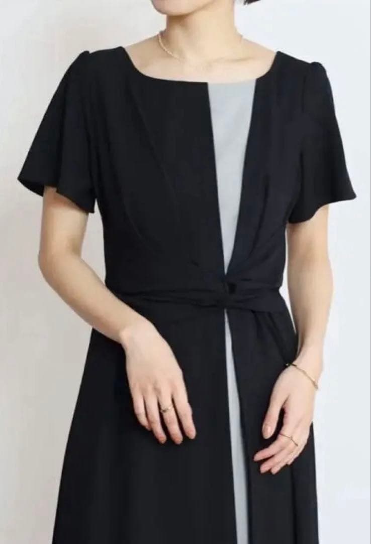 新品タグ付きRire Fete バイカラーレイヤードパンツスーツ ヤマダヤ