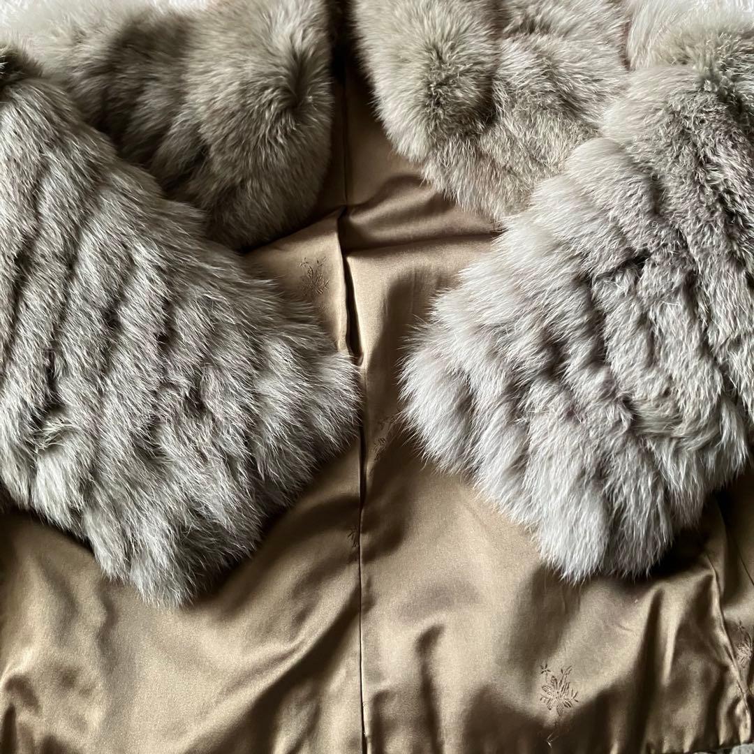 ✨極美品✨SAGA FOX 最高級シルバーフォックスコート 銀サガ 刺繍 11