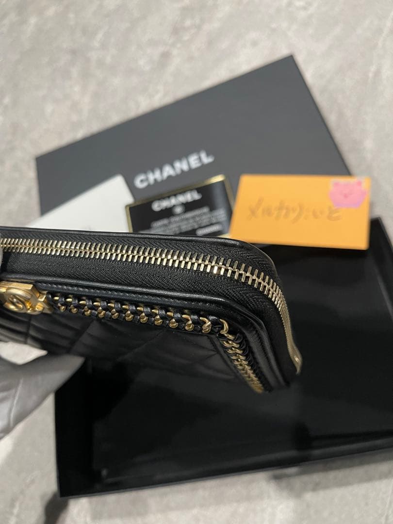 きょう 即購入不可 シャネル 長財布 ボーイ チェーン ファスナー 激レア