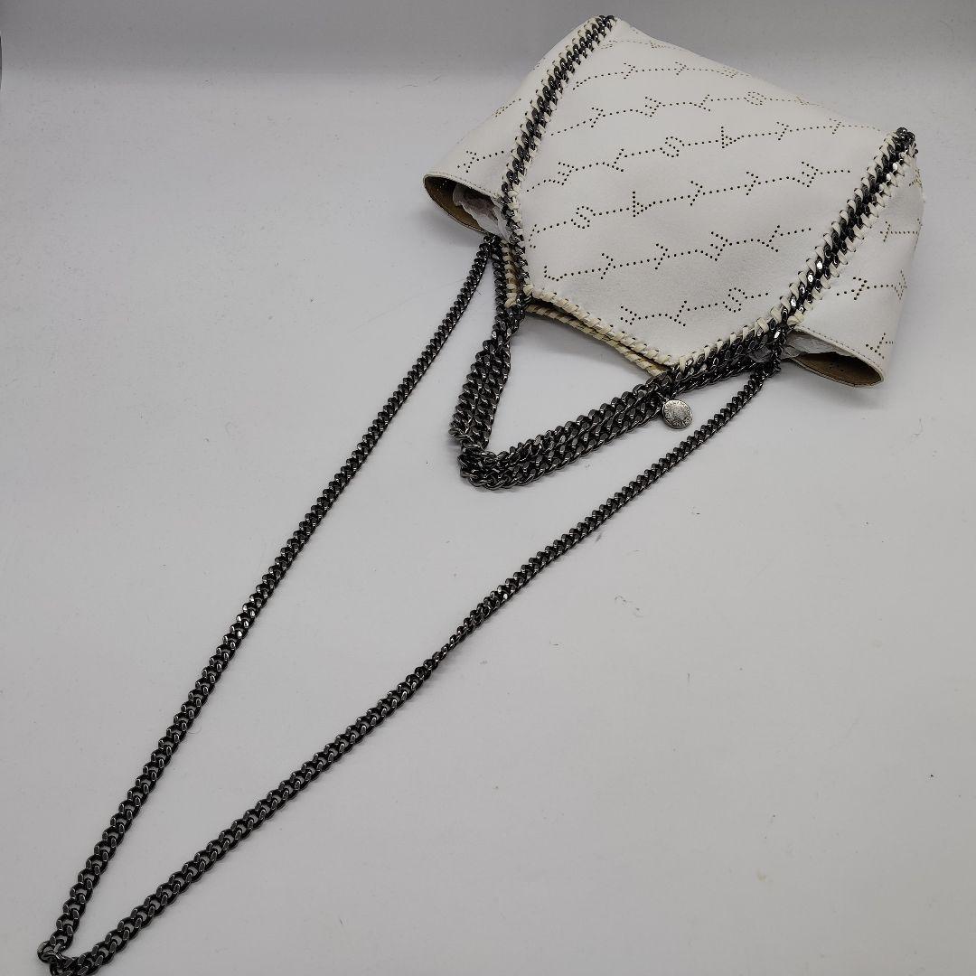 美品 ステラマッカートニー ショルダーバッグ 2way モノグラム 総柄 白