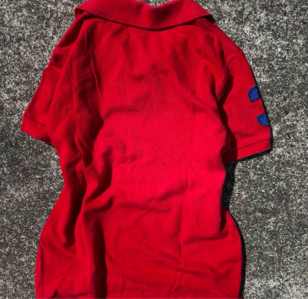 ポロラルフローレン ビッグポニー 半袖 ポロシャツ y2k ピチt 赤 紺 刺繍