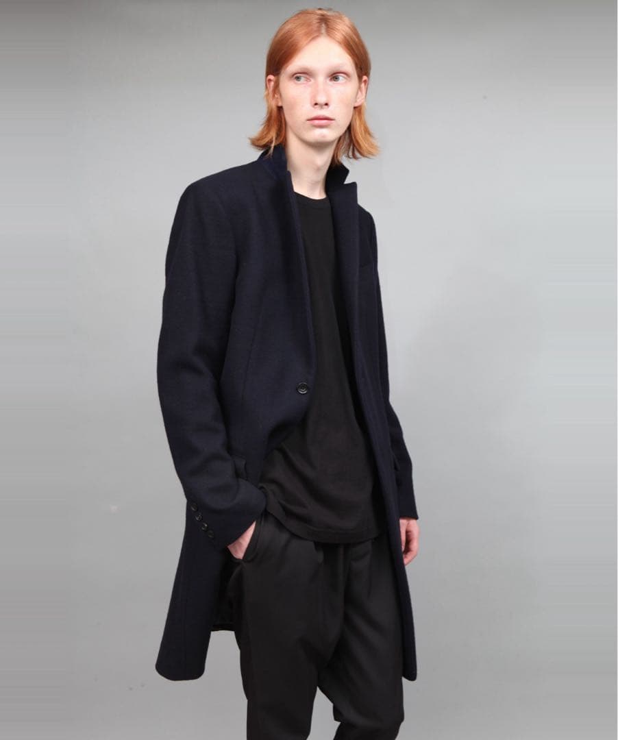 【美品】ato チェスターコート ネイビー　46（Mサイズ）