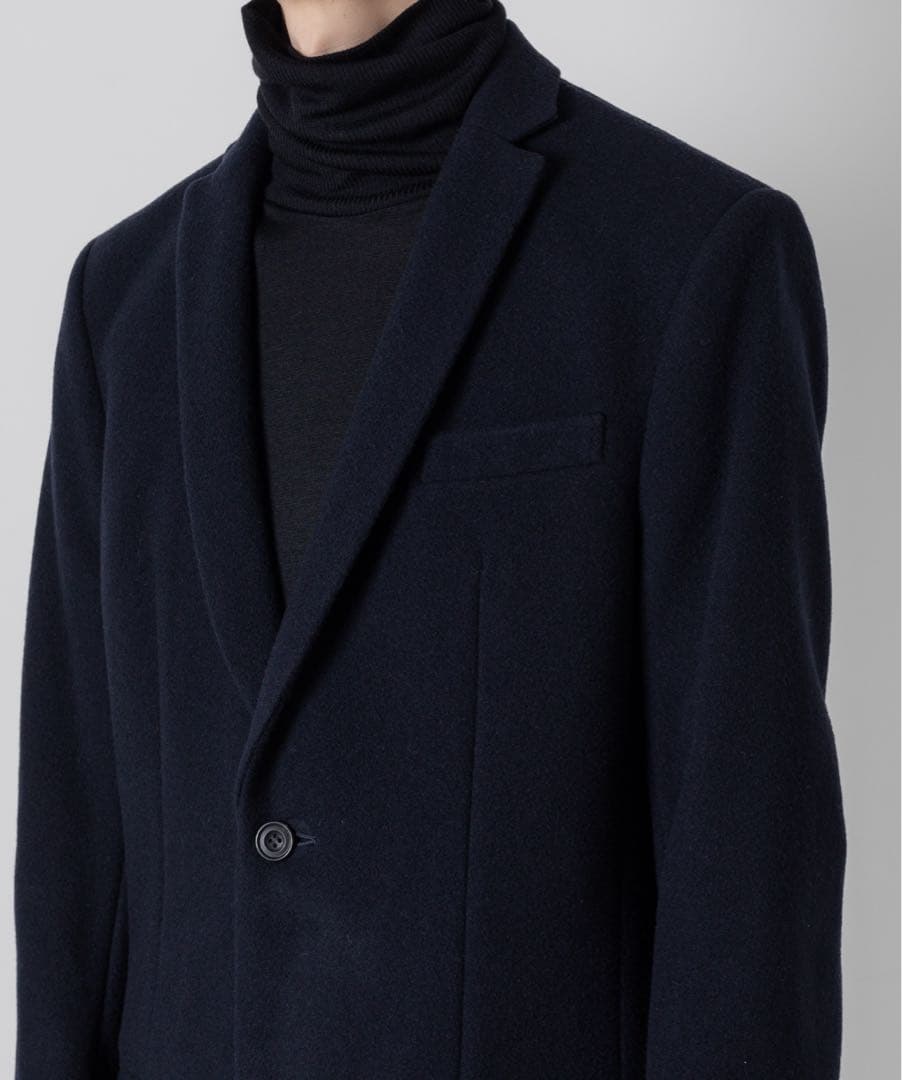 【美品】ato チェスターコート ネイビー　46（Mサイズ）