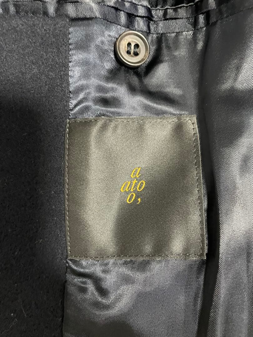 【美品】ato チェスターコート ネイビー　46（Mサイズ）