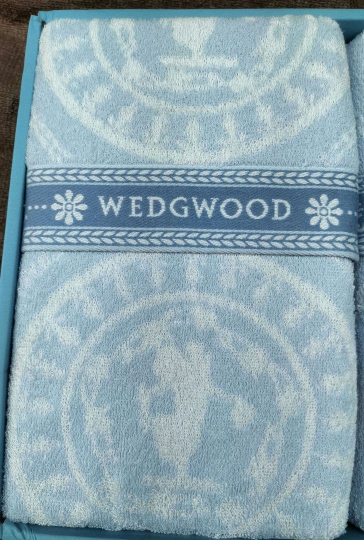 ◇　ウェッジウッド　ブルー　タオルケット　2枚セット◇西川産業