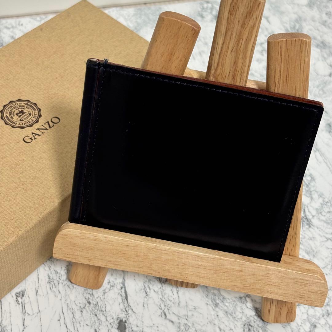 GANZO ガンゾ　レザー マネークリップ 黒