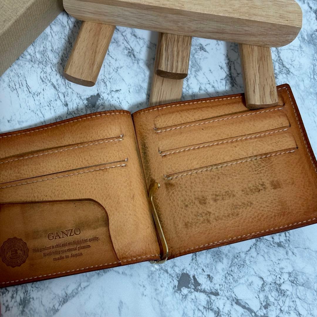 GANZO ガンゾ　レザー マネークリップ 黒