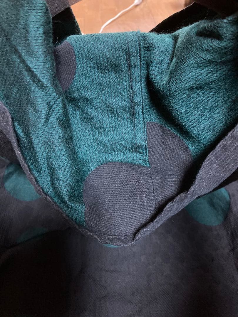 センソユニコ慈雨ワンピース　チュニック　フード　ドット