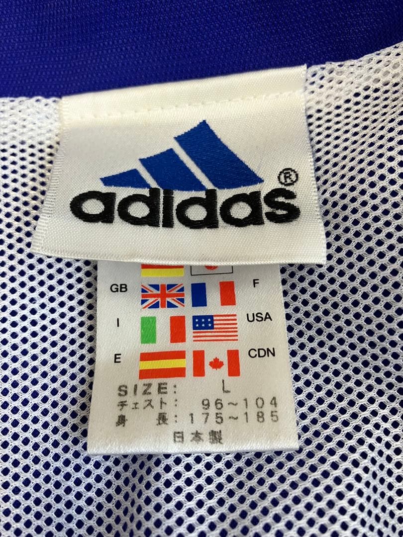 レア アディダス 2001年 サッカー日本代表 裏地メッシュ生地 ジャージ L