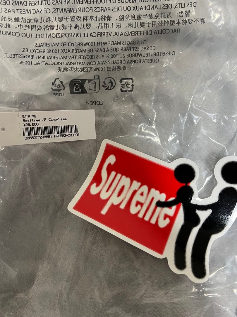 バッグ supreme denim duffle bag realtree 25fw