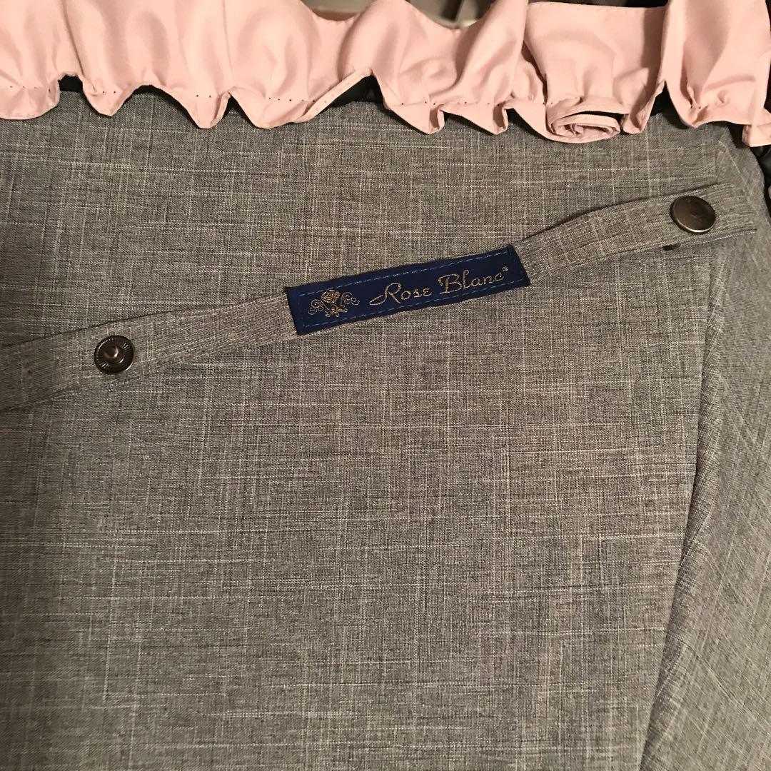 Rose Blanc ミドル フリル ダンガリー　ピンク　フリル