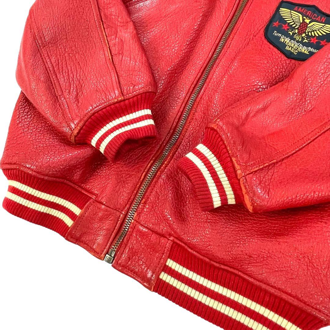 【最高級シボ革】 ROBO 本革 レザージャケット スタジャン 抜群のシルエット