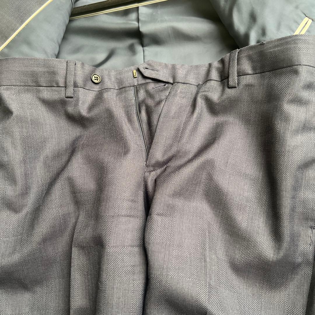 EMPORIO ARMANI ネイビー チェック柄 スーツ