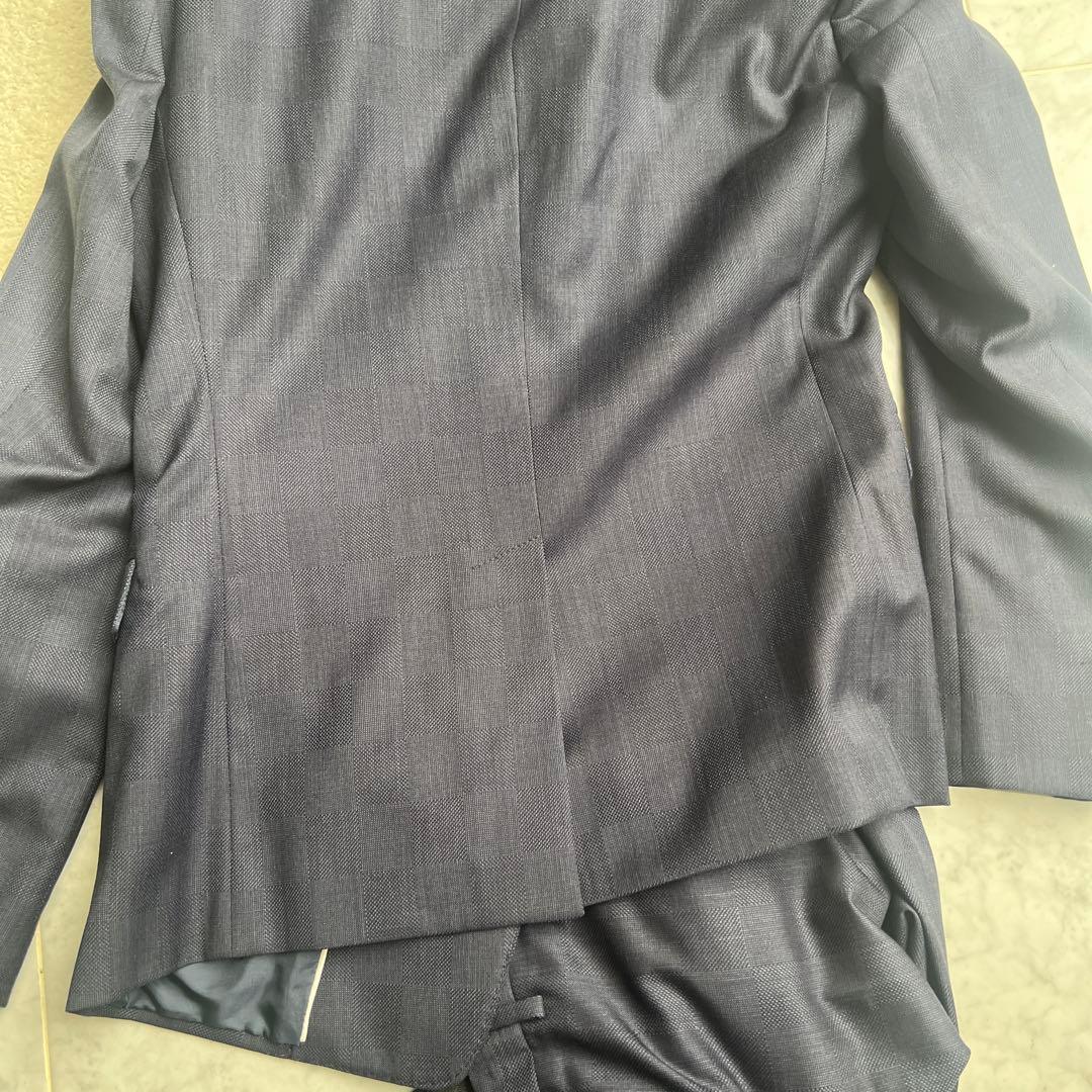 EMPORIO ARMANI ネイビー チェック柄 スーツ