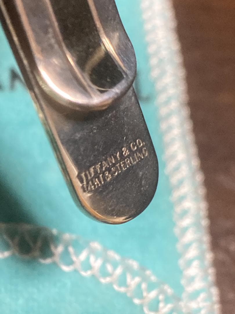 オールドティファニー ネクタイピン クリップ コンビ ゴールドライン