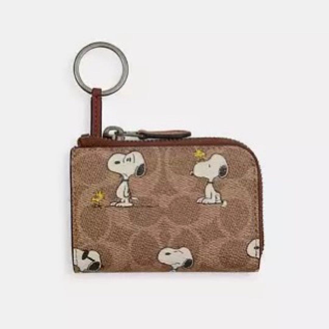 【COACH X PEANUTS】コーチ ジップ キー ケース・スヌーピー