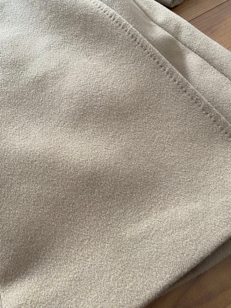 美品　ロペ カシミヤ混　ロングコート　キャメル　 ベルト付き　日本製