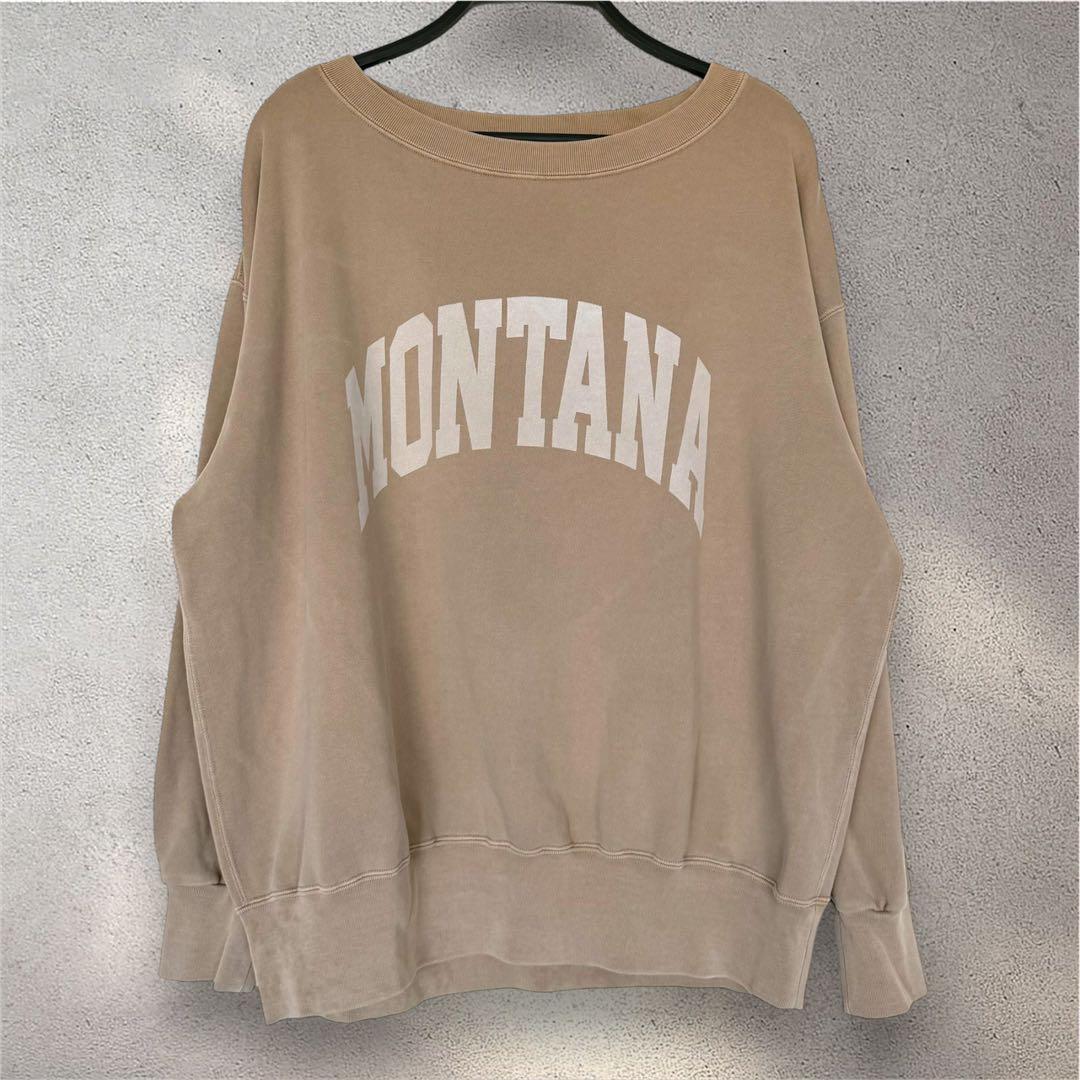 新品 タグ類無 Whim Gazette ピグメントロゴウラケプルオーバー Be