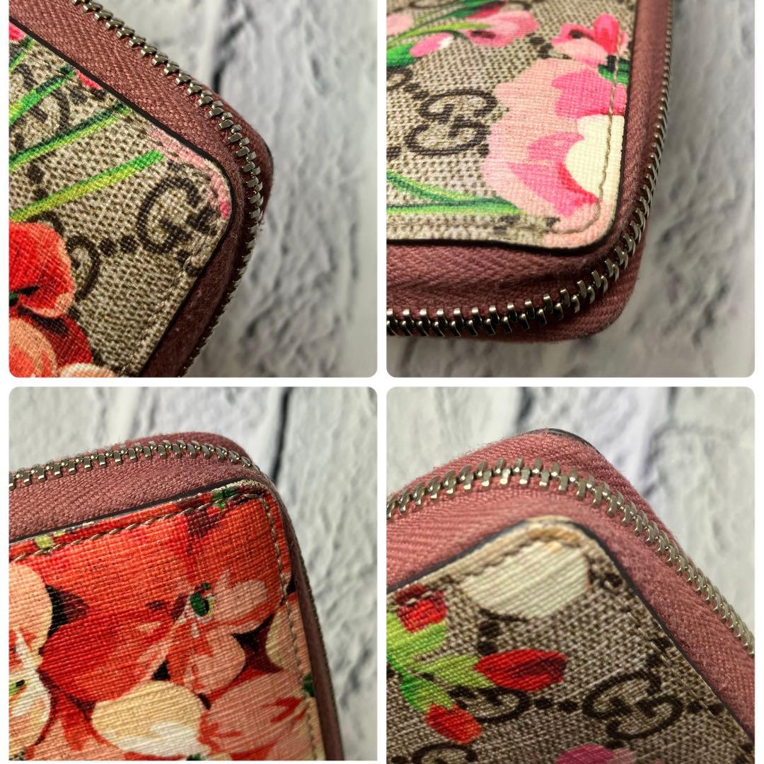 グッチ✨ルームス GGスプリーム フローラ 花柄 ラウンドファスナー 長財布