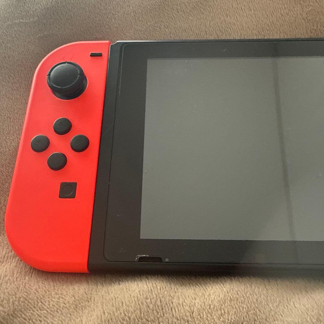 Nintendo Switch 赤/青 本体　マリオオデッセイ　赤いケース付き