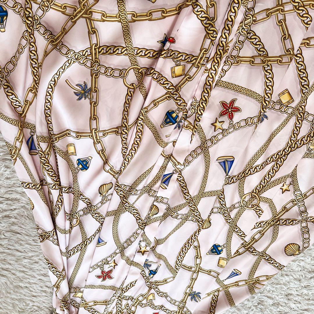 Grace Class チェーンマリンプリントワンピース ベルト